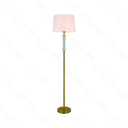 Coluna 40x152cm Metal Bronze e Cristal - Sindora DCD00555