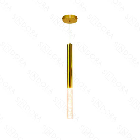 Pendente Metal Dourado e Acrílico 4×50CM - Sindora DCD02209