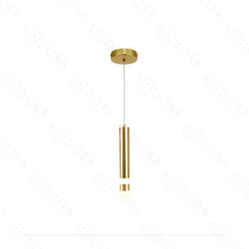 Pendente Metal Dourado e Acrílico 4×27CM – Sindora DCD02210
