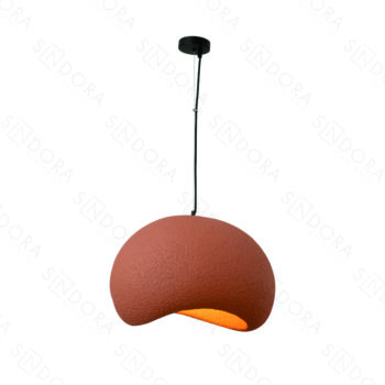 Pendente Metal e Resina Terracota 40X35X28CM - Sindora DCD02653