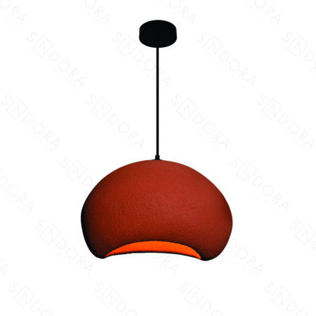 Pendente Metal e Resina Terracota 50X41X30CM - Sindora DCD02654