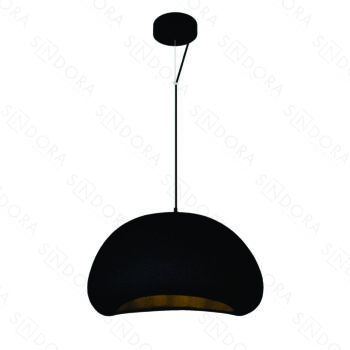 Pendente Metal e Resina Preto 50X41X30CM – Sindora DCD02656