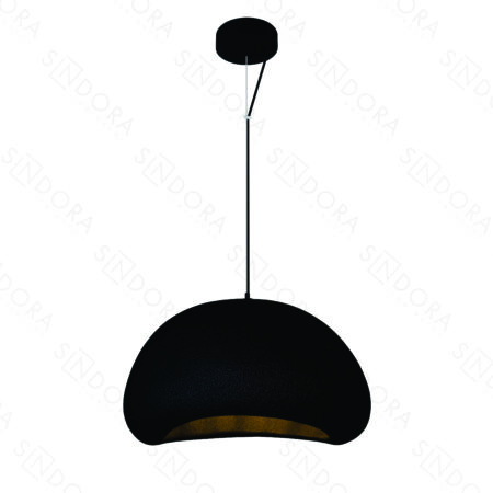 Pendente Metal e Resina Preto 50X41X30CM – Sindora DCD02656