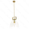 Pendente Metal Bronze e Vidro Transparente 29×25CM - Sindora DCD02958