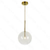 Pendente Metal Bronze e Vidro Transparente - Sindora