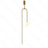 Pentende Metal Bronze e Vidro Branco 122X25CM - Sindora DCD04173