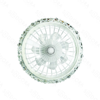 Pendente Ventilador Led 100% Cobre Branco 50cm - Sindora DCF08009