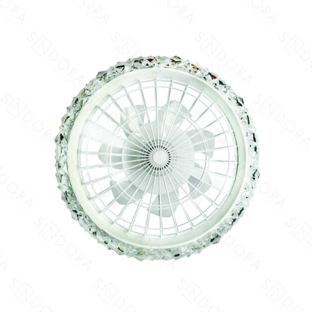 Pendente Ventilador Led 100% Cobre Branco 50cm - Sindora DCF08009
