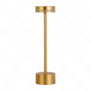 Abajur Dimerizável Metal Dourado e Acrílico com USB 8x31cm - Sindora DCT02960