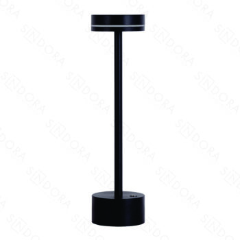 Abajur Dimerizável Metal Preto e Acrílico com USB 8x31cm – Sindora DCT02961
