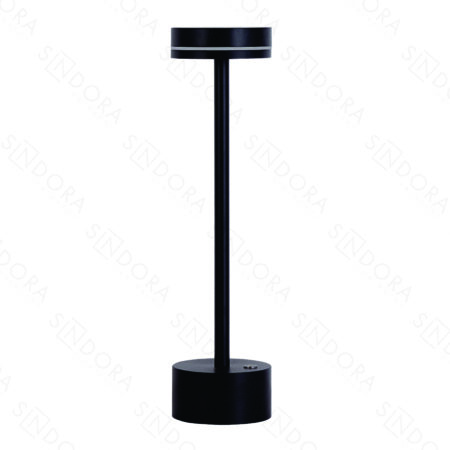 Abajur Dimerizável Metal Preto e Acrílico com USB 8x31cm – Sindora DCT02961