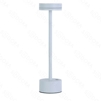 Abajur Dimerizável Metal Branco e Acrílico com USB 8x31cm - Sindora DCT02963