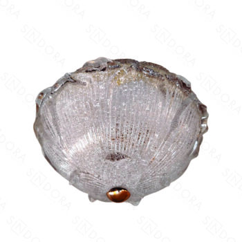 Plafon Led Metal Dourado e Vidro 35x16CM Sindora DCX01621