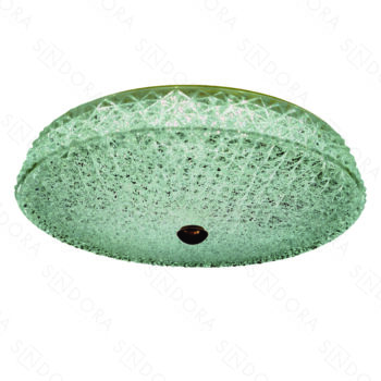Plafon Led Metal Dourado e Vidro 40X4CM - Sindora DCX01622