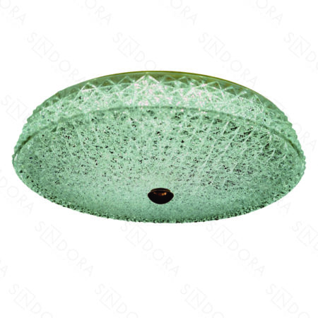 Plafon Led Metal Dourado e Vidro 40X4CM - Sindora DCX01622
