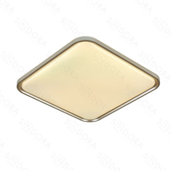 Plafon Led Metal Dourado e Acrilico 51X51X5CM - Sindora DCX02335