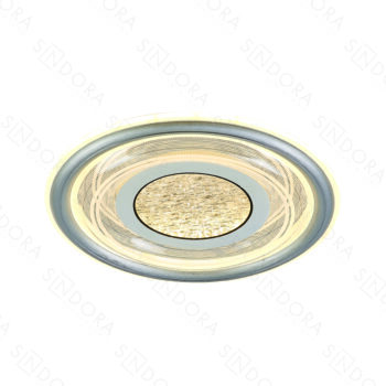 Plafon Metal Cinza e Acrilico 40X5,5CM - Sindora DCX02336