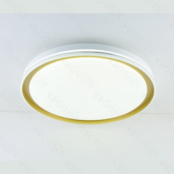 Plafon Led Metal Dourado e Acrílico 51x7cm – Sindora DCX02351