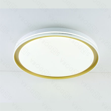 Plafon Led Metal Dourado e Acrílico 51x7cm – Sindora DCX02351
