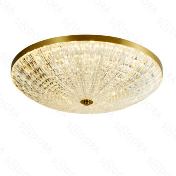 Plafon Led Metal Dourado e Acrílico 48cm – Sindora DCX02360