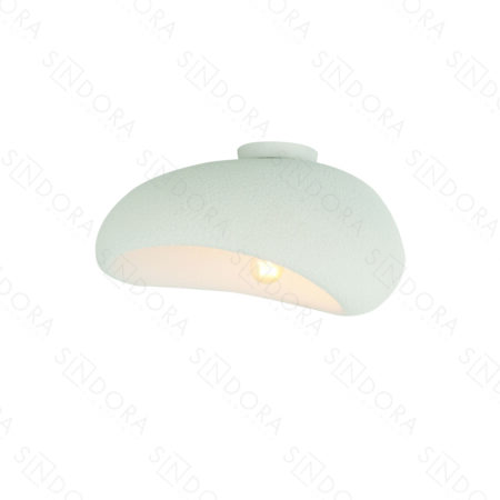 Plafon Metal e Resina Branca 45X30X22CM - Sindora DCX02647.