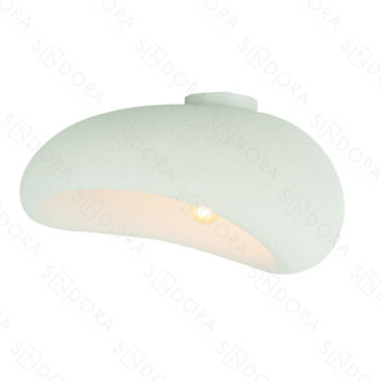 Plafon Metal e Resina Branca 50X36X27CM – Sindora DCX02650