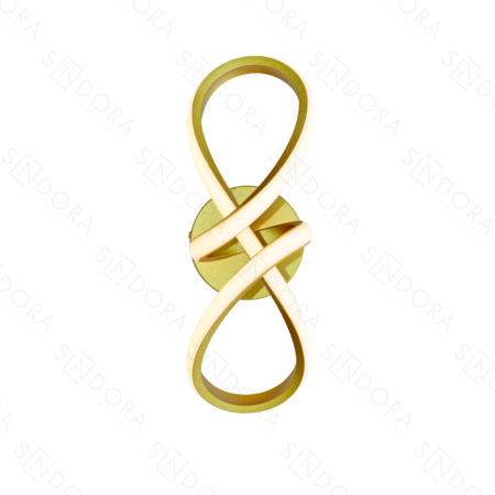 Arandela Led Metal e Silicone Dourado 33x14x11cm - Sindora QB05411