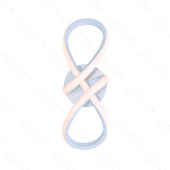 Arandela Metal Branco e Silicone 33×14×11CM - Sindora QB05413