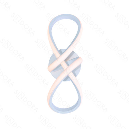 Arandela Metal Branco e Silicone 33×14×11CM - Sindora QB05413