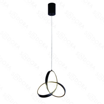 Pendente Metal Preto e Silicone 20CM – Sindora QD05307