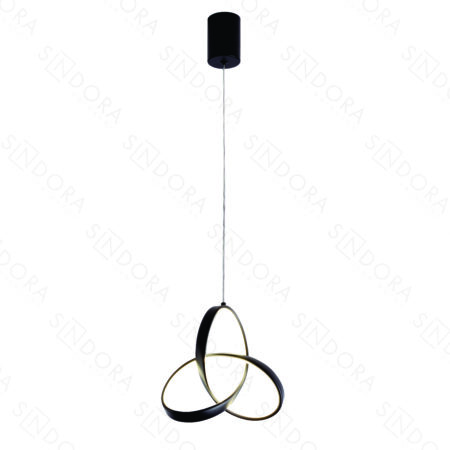 Pendente Metal Preto e Silicone 20CM – Sindora QD05307
