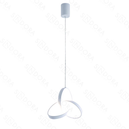 Pendente Metal Branco e Silicone 20CM – Sindora QD05308
