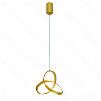 Pendente Metal Dourado e Silicone 22CM – Sindora QD05309