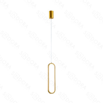 Pendente Metal Dourado 10×40CM - Sindora QD05396