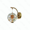 Arandela Metal Dourado e Cristal Transparente 15×20CM – Sindora DCB02199