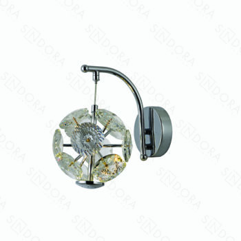 Arandela Metal Cromado e Cristal Transparente 15×20CM – Sindora DCB02200