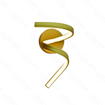 Arandela Metal Dourado e Silicone 25×16CM – Sindora DCB03238