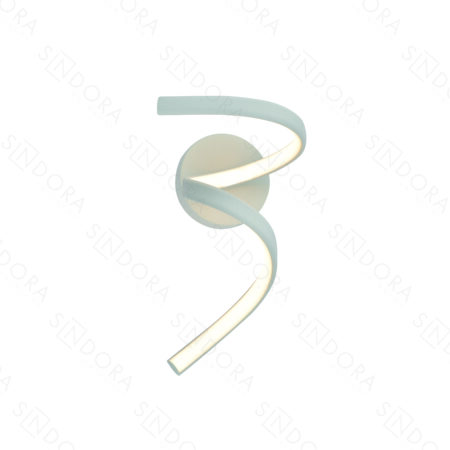 Arandela Metal Branco e Silicone 25×16CM – Sindora DCB03240