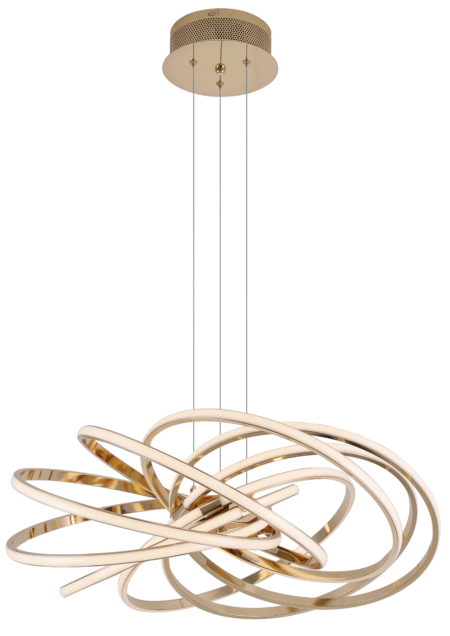 Pendente Metal Dourado e Silicone 66×20CM – Sindora DCD01236