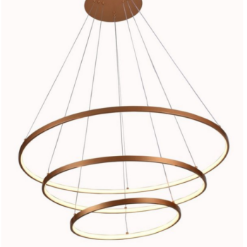 Pendente Alumínio Dourado Fosco e Silicone 40×60×80CM - Sindora DCD015002