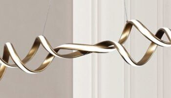 Pendente Metal Dourado Fosco e Silicone 100x22CM – Sindora DCD02822