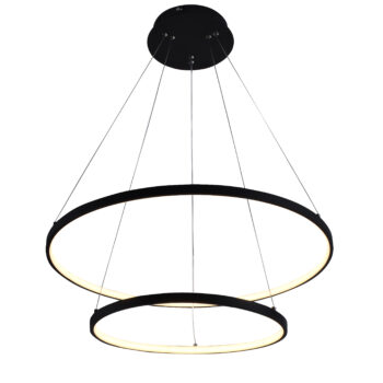 Pendente Alumínio Preto e Silicone 40×60CM - Sindora DCD015070