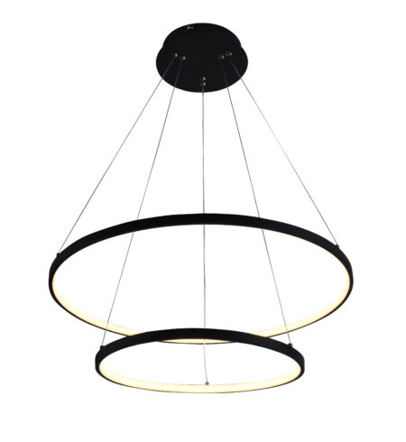 Pendente Alumínio Preto e Silicone 40×60CM - Sindora DCD015070