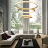 Pendente Alumínio Dourado Fosco 40×60×80CM – Sindora DCD015073