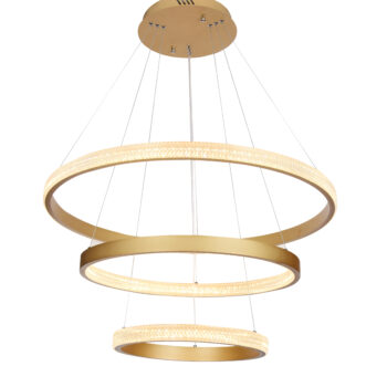 Pendente Alumínio Dourado Fosco 40×60×80CM – Sindora DCD015073