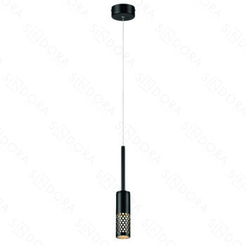 Pendente Metal Preto e Acrílico 5×16,5×19CM – Sindora DCD01807