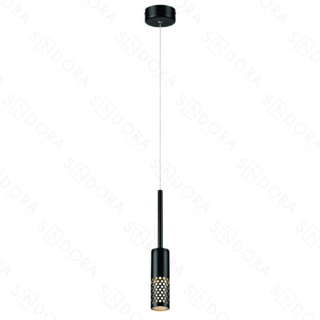 Pendente Metal Preto e Acrílico 5×16,5×19CM – Sindora DCD01807