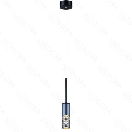 Pendente Metal Cinza e Acrílico 5×16,5×19CM – Sindora DCD01809