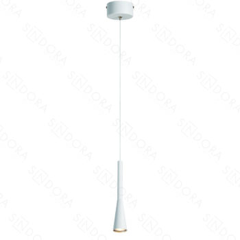Pendente em Metal Branco e Acrílico 5×28CM- Sindora DCD01812