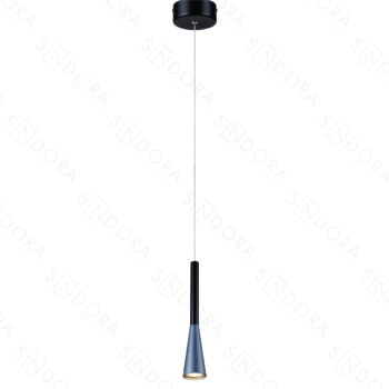 Pendente em Metal Cinza e Acrílico 5x28cm - Sindora DCD01814